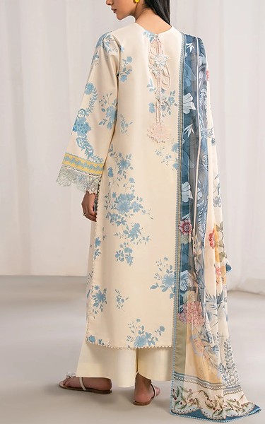 Seran Off White Cambric Suit | Pakistani Winter Dresses in USA- Image 2