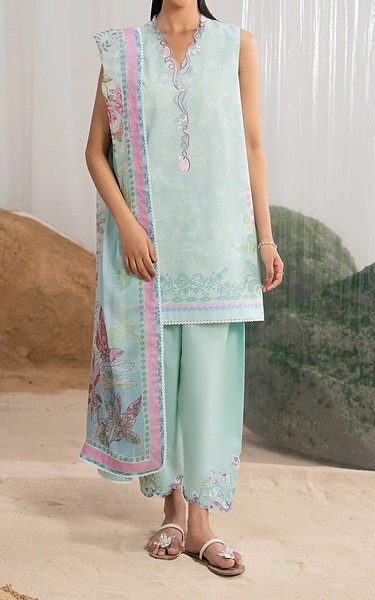 Seran Sea Mist Cambric Suit | Pakistani Winter Dresses in USA- Image 1