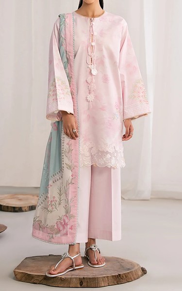 Seran Pink Flare Cambric Suit | Pakistani Winter Dresses in USA- Image 2