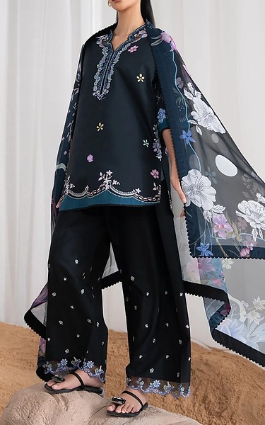 Seran Black Cambric Suit | Pakistani Winter Dresses in USA- Image 2
