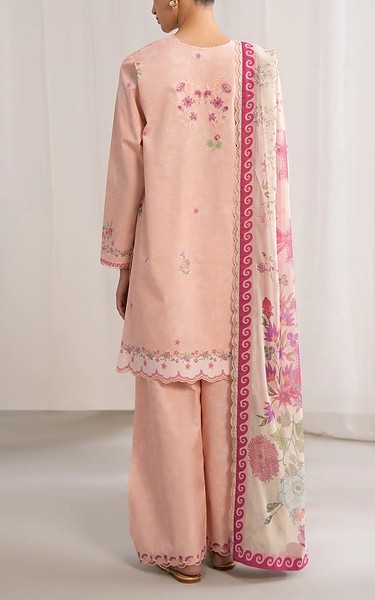 Seran Pale Pink Cambric Suit | Pakistani Winter Dresses in USA- Image 2