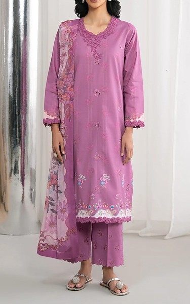 Seran Mauve Cambric Suit | Pakistani Winter Dresses in USA- Image 1