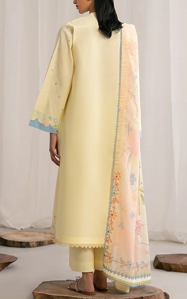 Seran Cream Cambric Suit | Pakistani Winter Dresses in USA- Image 2