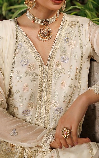 Sifa White Chiffon Suit | Pakistani Embroidered Chiffon Dresses USA- Image 2