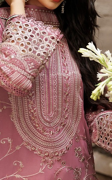 Sifa Tea Pink Chiffon Suit | Pakistani Embroidered Chiffon Dresses USA- Image 2