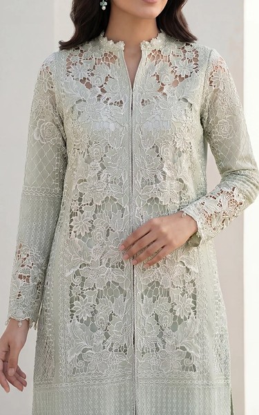 Threads and Motifs Light Turquoise Cotton Suit | Pakistani Lawn Dress in USA- Image 1