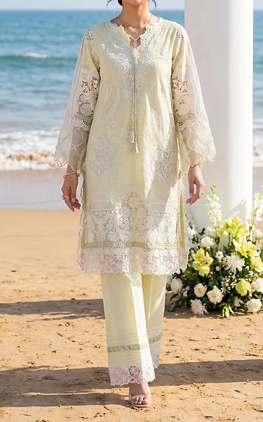 Threads and Motifs Peach Chiffon Suit | Pakistani Lawn Dress in USA- Image 1