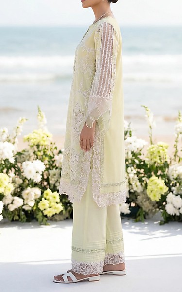 Threads and Motifs Peach Chiffon Suit | Pakistani Lawn Dress in USA- Image 2