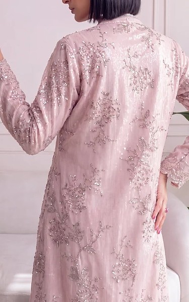 Threads and Motifs Pink Chiffon Suit | Pakistani Embroidered Chiffon Dresses USA- Image 2