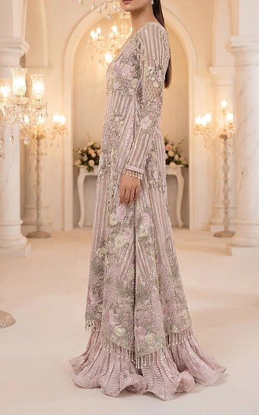 Threads and Motifs Pink Chiffon Suit | Pakistani Embroidered Chiffon Dresses USA- Image 2