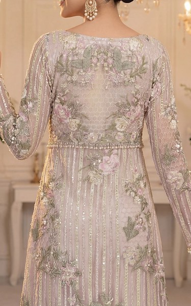 Threads and Motifs Pink Chiffon Suit | Pakistani Embroidered Chiffon Dresses USA- Image 3