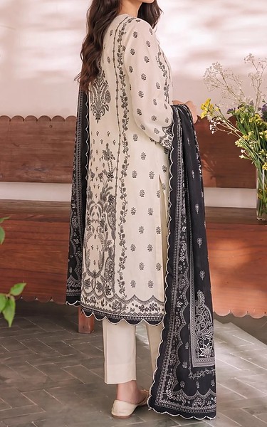 VS Textile Off White/Black Cambric Suit | Pakistani Lawn Dress in USA- Image 2