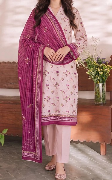VS Textile Pink Flare Cambric Suit | Pakistani Lawn Dress in USA- Image 1