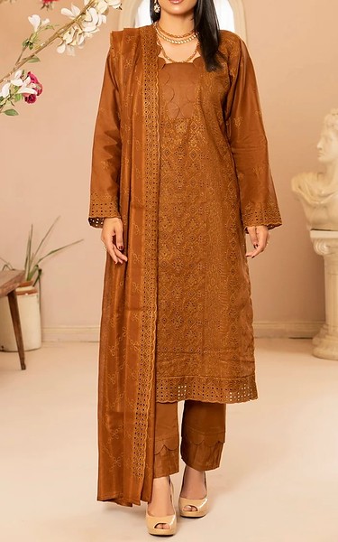 VS Textile Bronze Lawn Suit | Pakistani Lawn Dress in USA- Image 1