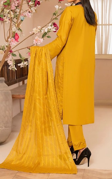 VS Textile Mustard Lawn Suit | Pakistani Lawn Dress in USA- Image 2