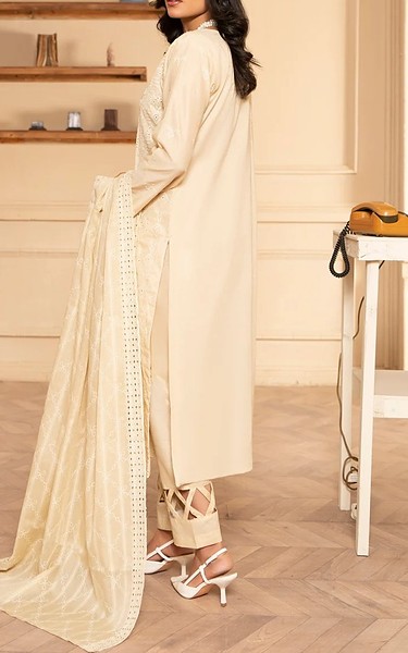 VS Textile Off White Lawn Suit | Pakistani Lawn Dress in USA- Image 2