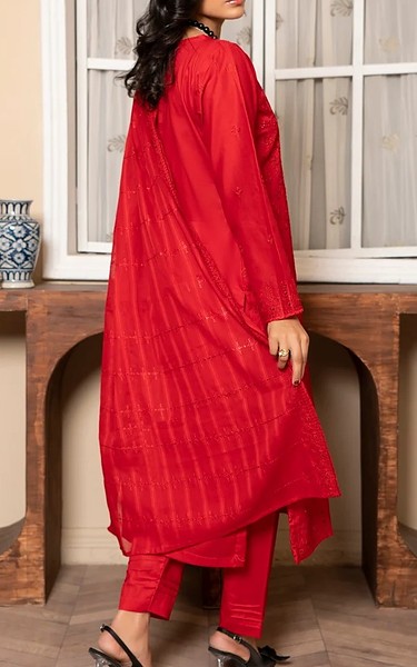 VS Textile Red Lawn Suit | Pakistani Lawn Dress in USA- Image 2