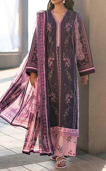 Xenia Purple Taupe Lawn Suit | Pakistani Lawn Dress in USA- Image 2