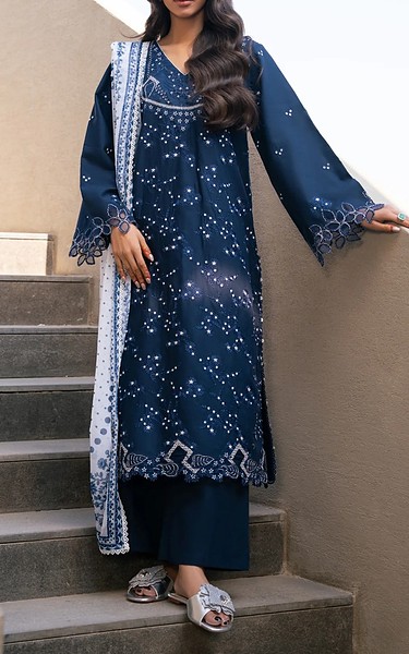 Xenia Blue Zodiac Lawn Suit | Pakistani Lawn Dress in USA- Image 1
