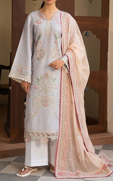 Xenia Pale Blue Lawn Suit | Pakistani Lawn Dress in USA- Image 1