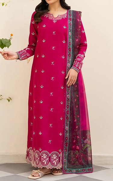 Xenia Dark Hot Pink Lawn Suit | Pakistani Lawn Dress in USA- Image 2