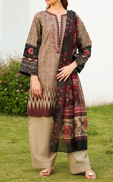 Xenia Beige Lawn Suit | Pakistani Lawn Dress in USA- Image 1