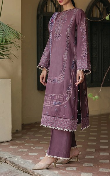 Xenia Dull Purple Khaddar Suit | Pakistani Winter Dresses in USA- Image 2