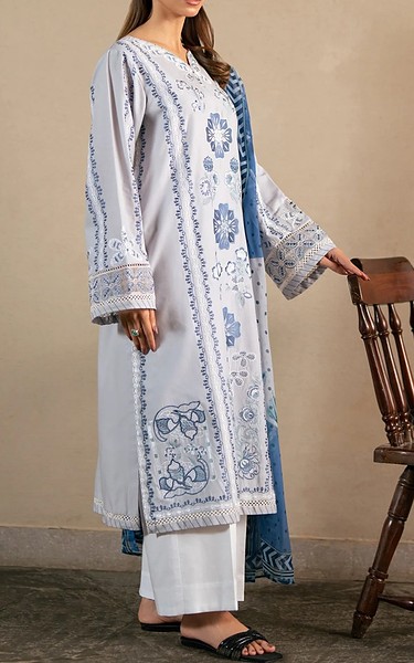 Xenia Light Grey Lawn Suit | Pakistani Lawn Dress in USA- Image 2