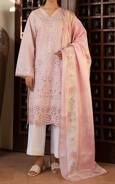 Xenia Pale Pink Lawn Suit | Pakistani Lawn Dress in USA- Image 1