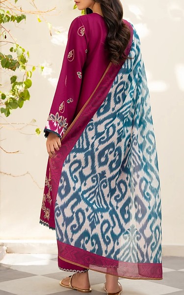 Xenia Dark Fuchsia Lawn Suit | Pakistani Lawn Dress in USA- Image 2