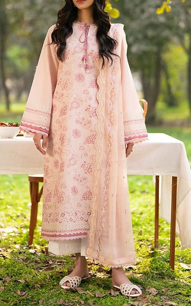 Xenia Pale Pink Lawn Suit | Pakistani Lawn Dress in USA- Image 1