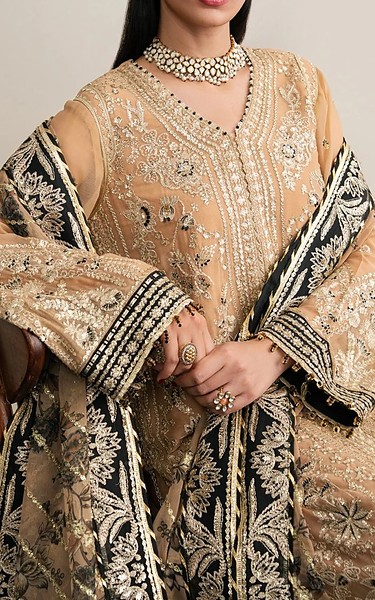 Xenia Fawn Chiffon Suit | Pakistani Embroidered Chiffon Dresses USA- Image 3