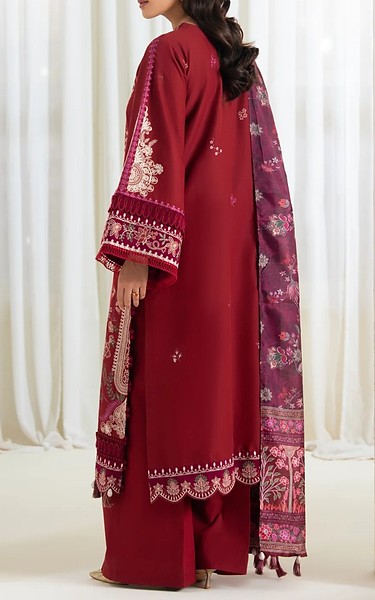 Xenia Vivid Burgundy Lawn Suit | Pakistani Lawn Dress in USA- Image 2