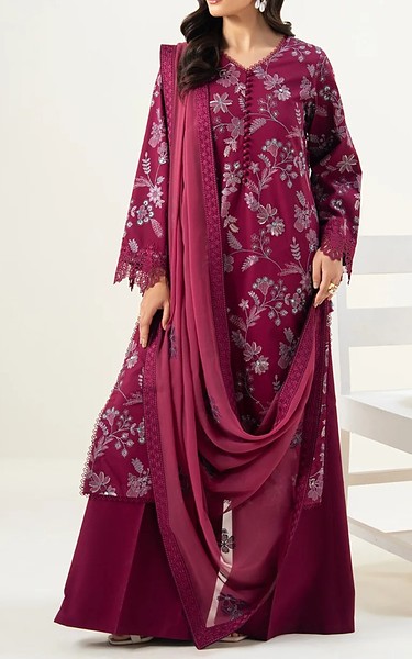 Xenia Mulberry Lawn Suit | Pakistani Lawn Dress in USA- Image 1