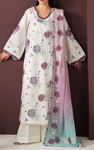 Xenia Off White Lawn Suit | Pakistani Lawn Dress in USA- Image 1