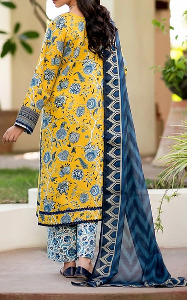 Xenia Golden Yellow Viscose Suit | Pakistani Winter Dresses in USA- Image 2