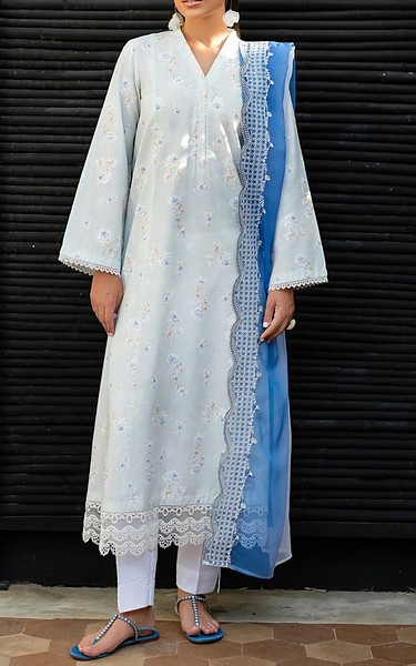 Xenia Pale Blue Lawn Suit | Pakistani Lawn Dress in USA- Image 1