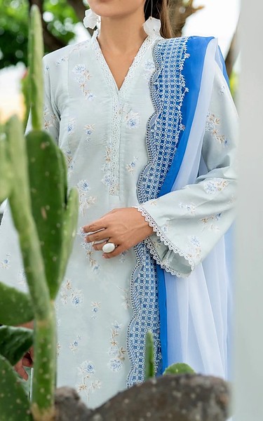 Xenia Pale Blue Lawn Suit | Pakistani Lawn Dress in USA- Image 2