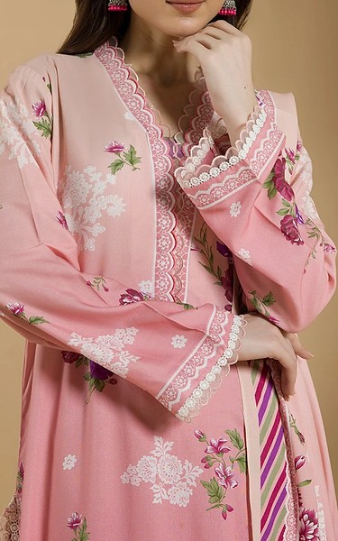 Zellbury Pink Rose Viscose Suit (2 Pcs) | Pakistani Winter Dresses in USA- Image 1