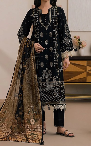 Zellbury Black Cotton Suit | Pakistani Lawn Dress in USA- Image 1
