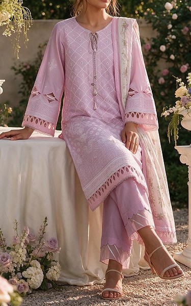 Zellbury Pink Pearl Cotton Suit | Pakistani Lawn Dress in USA- Image 2