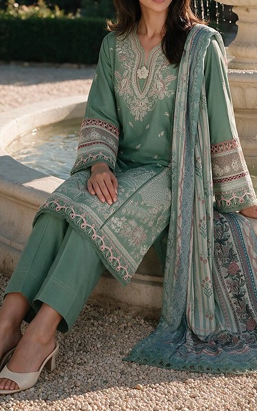 Zellbury Viridian Green Cotton Suit | Pakistani Lawn Dress in USA- Image 2