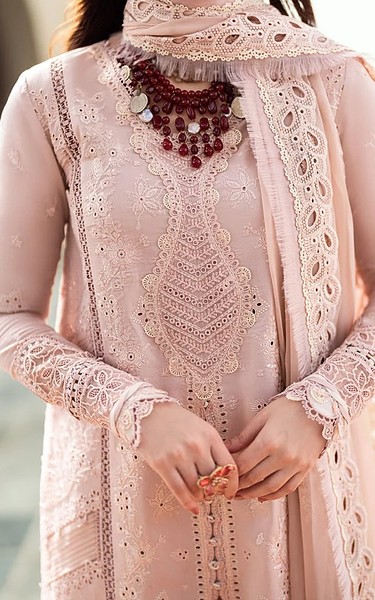 Zenia Dusty Pink Lawn Suit | Pakistani Lawn Dress in USA- Image 2
