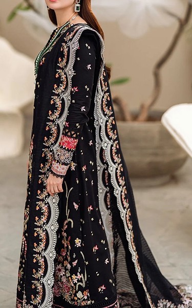 Zenia Black Lawn Suit | Pakistani Lawn Dress in USA- Image 2