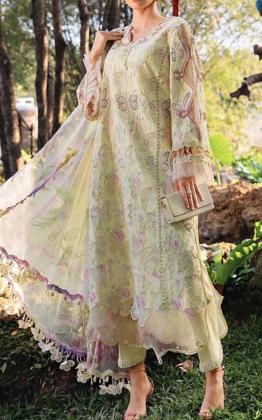Zenia Lime Green Lawn Suit | Pakistani Lawn Dress in USA- Image 1