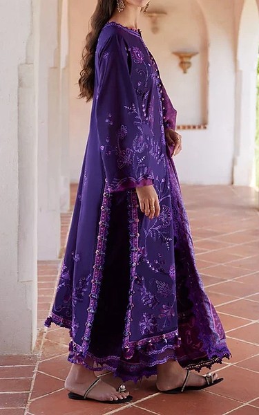 Zenia Violet Lawn Suit | Pakistani Lawn Dress in USA- Image 2