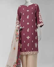 Maroon Khaddar Suit (2Pcs)