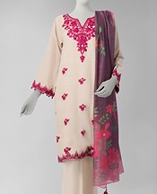 Beige Khaddar Suit (2Pcs)