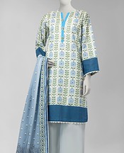 White/Green Cambric Suit
