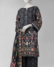 Black Cotton Suit